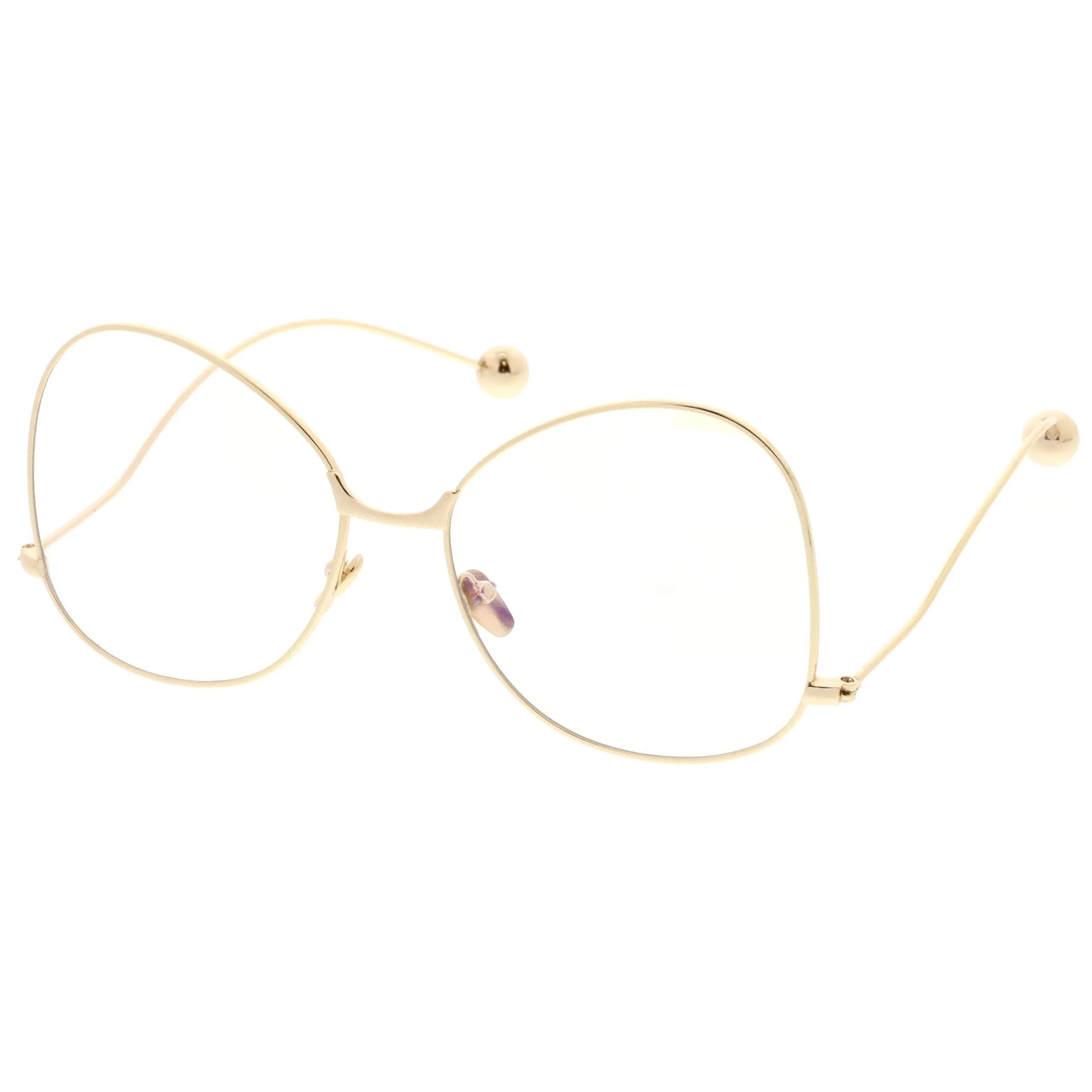 Women's Vintage Oversize Butterfly Clear Lens Glasses C418