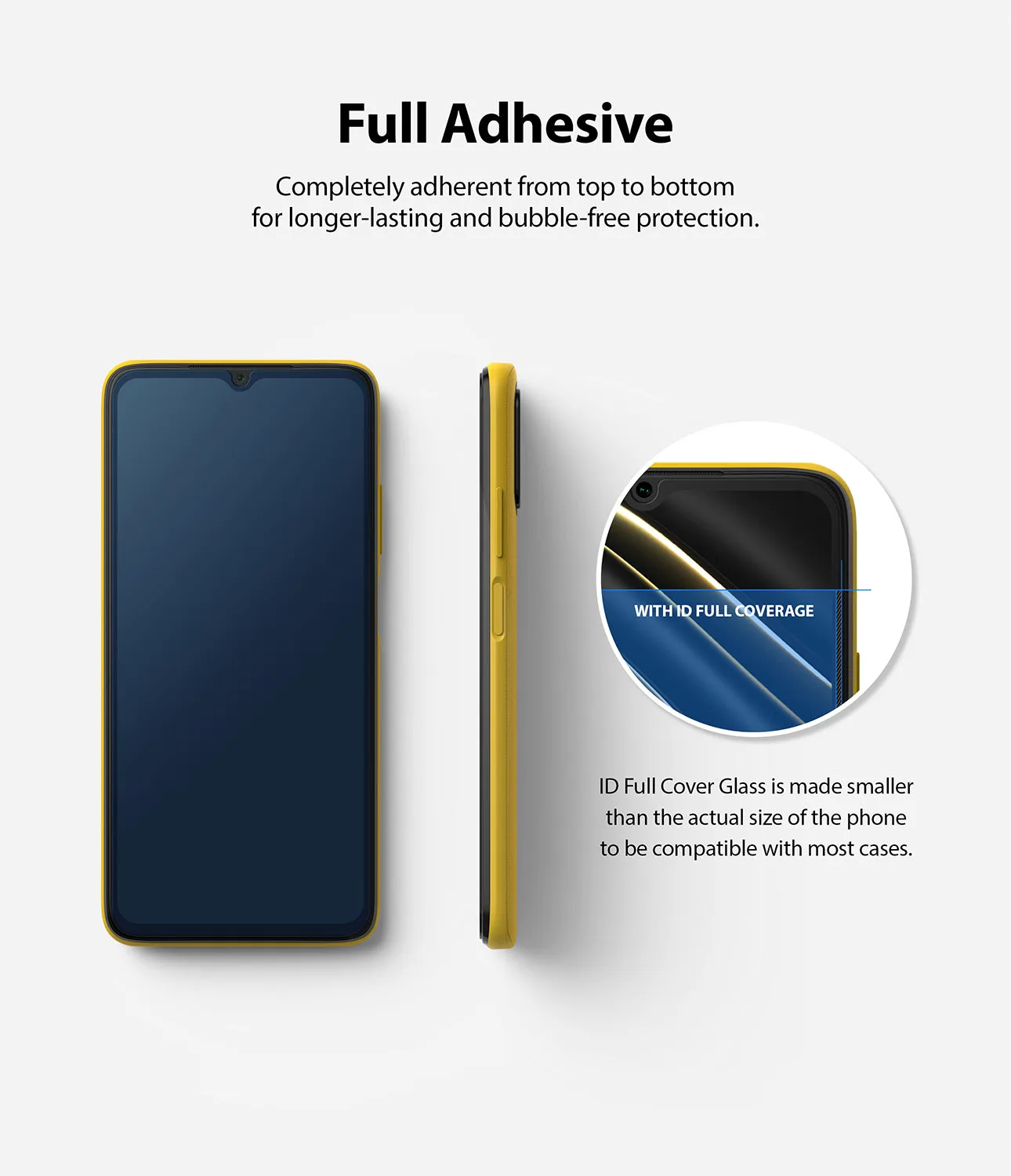 Xiaomi Poco M3 Screen Protector| Invisible Defender Full Coverage| Black