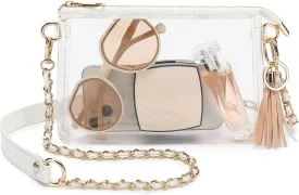 YGR Womens Clear Bag for Stadium Events PVC Small Crossbody Purse for Concert, Party Sports Stadium Approved Present