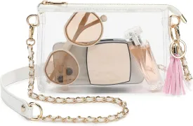 YGR Womens Clear Bag for Stadium Events PVC Small Crossbody Purse for Concert, Party Sports Stadium Approved Present